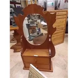 2 DRAWER WALL HANGING SHELF WITH MIRROR