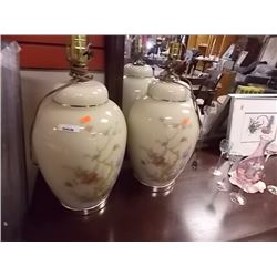 PAIR OF DESIGNER LAMPS - NO SHADES