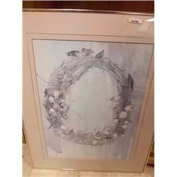 PICTURE- SPRING WREATH SIGNED PRINT