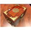 Image 2 : ORIENTAL HARDWOOD / BRASS JEWELLERY BOX FILLED WITH JEWELLERY CONTENTS