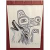 Image 2 : SIGNED ORIGINAL WOLF NATIVE ART BY SUE COLEMAN