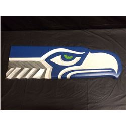 SIGNED NATIVE ART SEAHAWK CARVING BY CLAYTON CARL "MONZ"