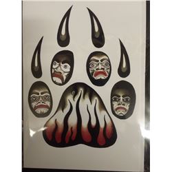 NATIVE ART PRINT BY HUBERT BILLY
