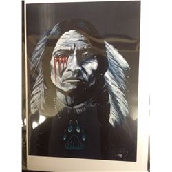 NATIVE ART PRINT BY HUBERT BILLY