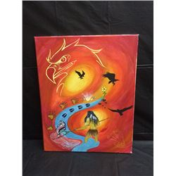 NATIVE ART ON CANVAS