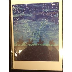 NATIVE ART PRINT BY HUBERT BILLY