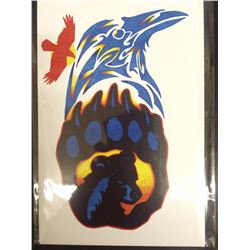 NATIVE ART PRINT BY HUBERT BILLY