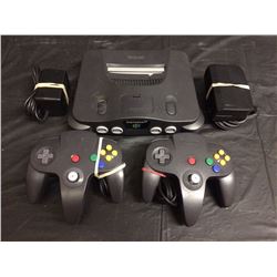 NINTENDO 64 GAMING SYSTEM W/ CONTROLLERS & POWER ADAPTOR