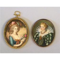 2 miniature paintings