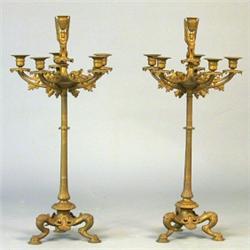 Candelabra, a pair of