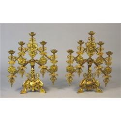 Candelabra, a pair of