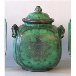 Urn with lid
