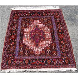 hand woven highly detailed square shape persian sanandaj
