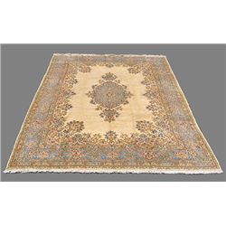 Kerman unique semi antique fine knotted hand woven Rug