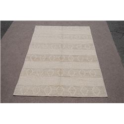 Hand woven, Indian wool pile on cotton foundation Rug