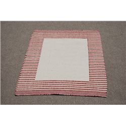 Hand woven, Indian wool pile on cotton foundation Rug