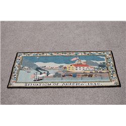 Hand woven, Indian wool pile on cotton foundation Rug