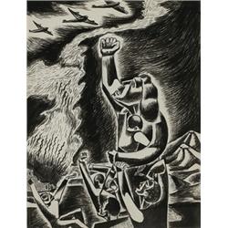 Leon Bibel (1912-1995) Mother, Child, and Bo