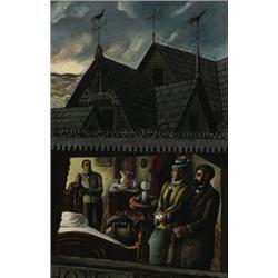 Julio De Diego (1900-1979) Victorian Hotel