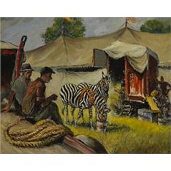 Walter Krawiec (1889-1982) Zebras