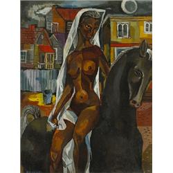 Fred Jones (b. 1914) Nude on Horse