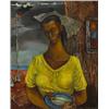Image 1 : Fred Jones (b. 1914) Lady with Plate of Fish