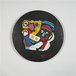 Karel Appel (b. 1921) wall plaque