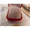 Image 2 : NEW NECKLACE - PEAR FACETTED SAPPHIRE IN STERLING SILVER SETTING - INCLUDES CERTIFICATE $250