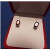Image 3 : NEW EARRINGS - NEW OVAL FACETTED GARNETS IN STERLING SILVER STUD SETTING - RETAIL ESTIMATE $275