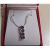 Image 2 : NECKLACE - OCEAN MYSTIC TOPAZ & DIAMONDS SETTING STERLING SILVER - HAS 4 OVAL FACETTED MYSTIC TOPAZ 