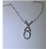 Image 1 : NECKLACE - DIAMOND IN STAMPED 925 STERLING SILVER HUGS & KISSES  (XO) DESIGNED SETTING - INCLUDES ST