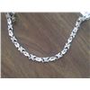Image 2 : BRACELET - 12  OVAL FACETTED WHITE TOPAZ & DIAMONDS IN STERLING SILVER INFINITY LINK SETTING - ESTIM