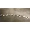 Image 2 : NEW BRACELET - 5 OVAL BEZEL SET AMETHYST IN STERLING SILVER SCALLOP DESIGN SETTING -SUGGESTED RETAIL