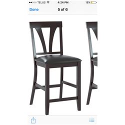 BRAND NEW IN BOX CHOCOLATE BACK BONDED COUNTER HEIGHT CHAIRS DKR 409-C