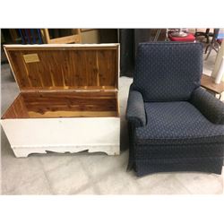 CEDAR CHEST W/ LIVING ROOM CHAIR