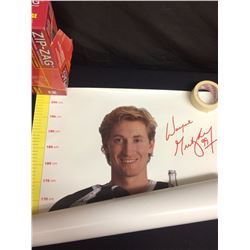 HAND AUTOGRAPHED WAYNE GRETZKY POSTER COCA COLA AD