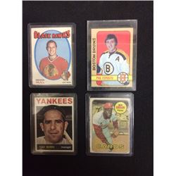 NHL/MLB TRADING CARDS LOT AUTOGRAPHED BOB GIBSON CARD