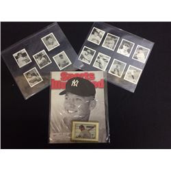MICKEY MANTLE SPORTS ILLUSTRATED COVER & BASEBALL CARDS LOT