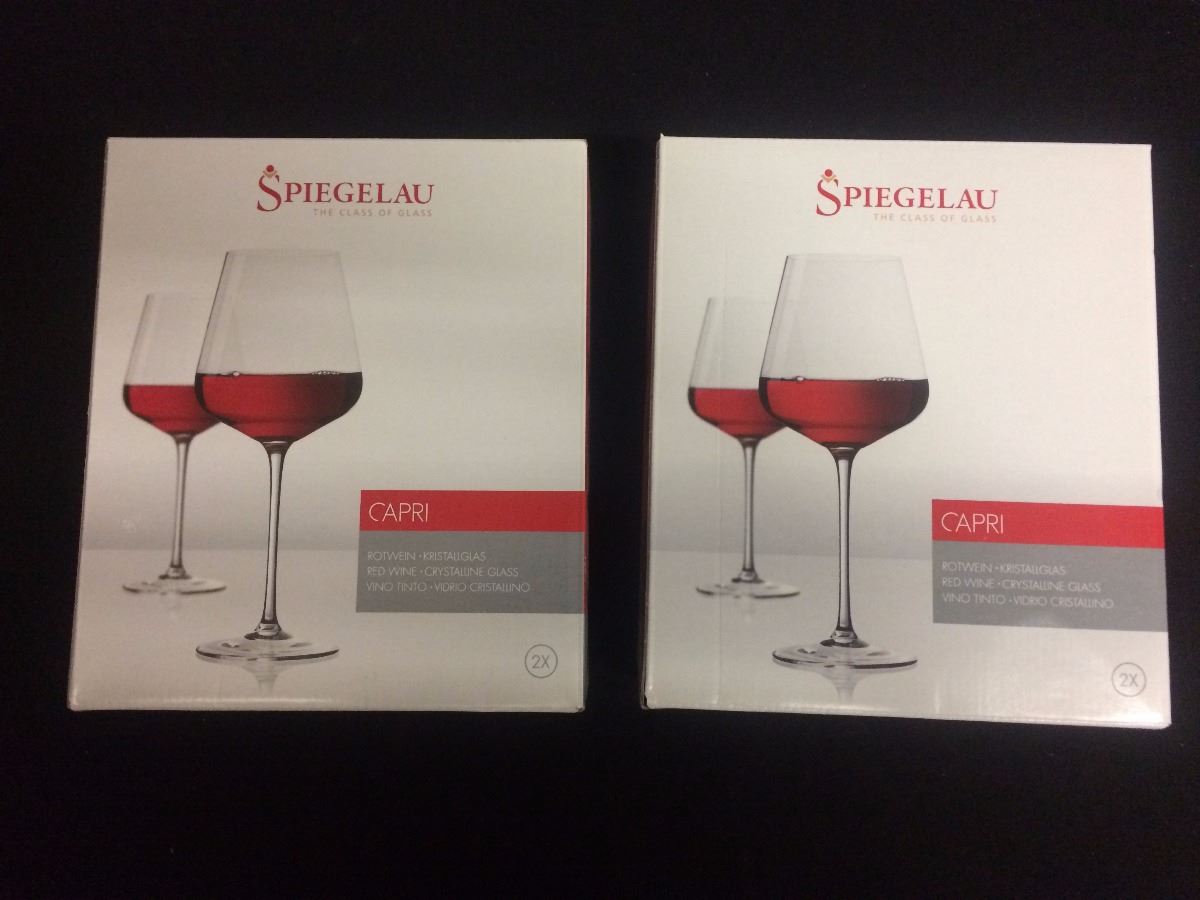 BRAND NEW IN BOX RED WINE GLASSES BY SPIEGELAU