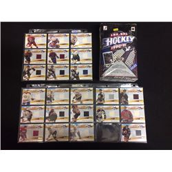 GAME WORN JERSEY HOCKEY CARD LOT & SEALED 1990-91 UPPER DECK HOCKEY CARDS
