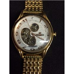 LUCIEN PICARD AUTOMATIC SKELETON W/ DIAMOND WRIST WATCH