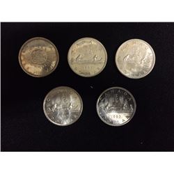 1960'S CANADIAN DOLLAR COIN LOT