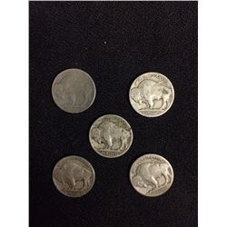 USA 5 CENT BUFFALO HEAD NICKELS
