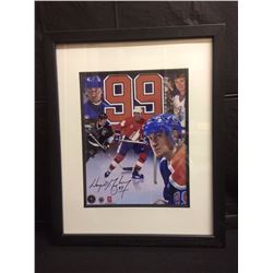 AUTOGRAPHED WAYNE GRETZKY FRAMED 18 X 22  ART W/ COA