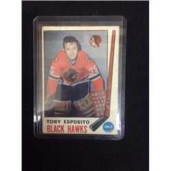 1968-69 TONY ESPOSITO ROOKIE HOCKEY CARD CHICAGO BLACKHAWKS