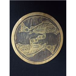 CARVED SIGNED NATIVE WALL PLAQUE