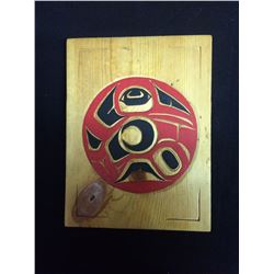 NATIVE ART WALL PLAQUE "RED SALMON"