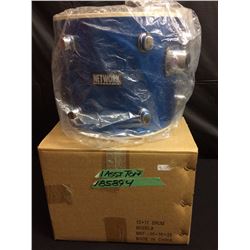 SIGNED BY GABE MANTLE OF "GOB" 13" BLUE DYNAMIC TOM TOM DRUM