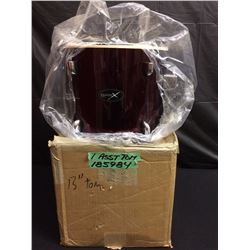 SIGNED BY GABE MANTLE OF "GOB" 13" BURGANDY BASIX TOM TOM DRUM