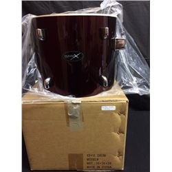 SIGNED BY GABE MANTLE OF "GOB" 13" BURGANDY BASIX TOM TOM DRUM